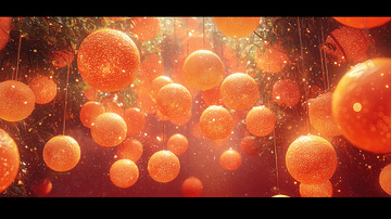 悬浮的橙色光球