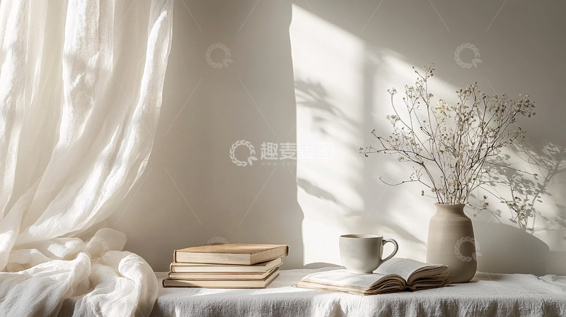 高清大图下载【趣麦麦图】阳光洒进窗台