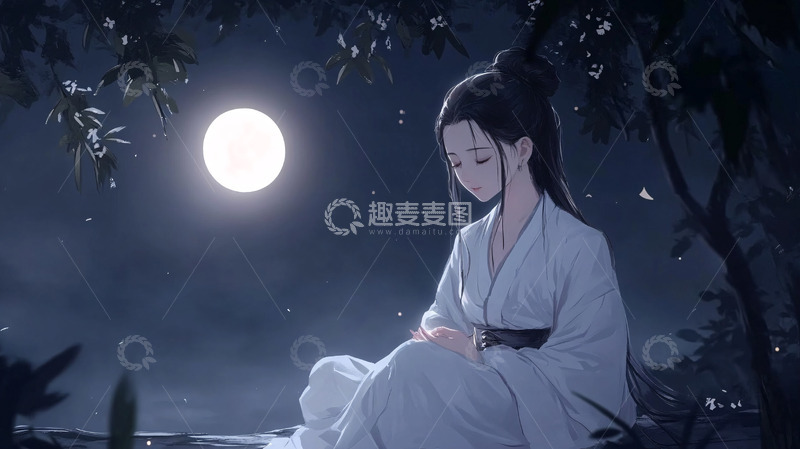 高清大图下载【趣麦麦图】古风女子