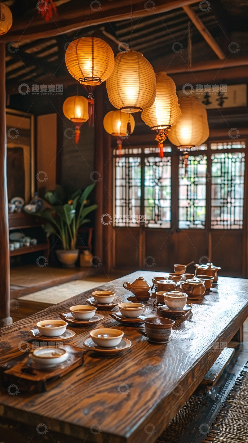高清大图下载【趣麦麦图】中式茶室