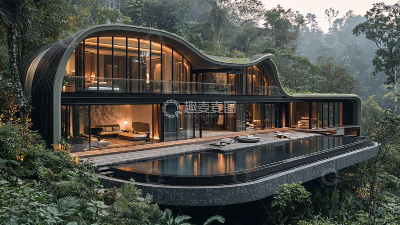 高清大图下载【趣麦麦图】巴厘岛现代别墅