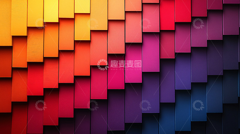 高清大图下载【趣麦麦图】彩色方块背景