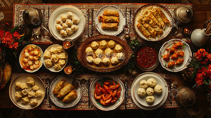 高清大图下载【趣麦麦图】丰盛的格鲁吉亚传统美食