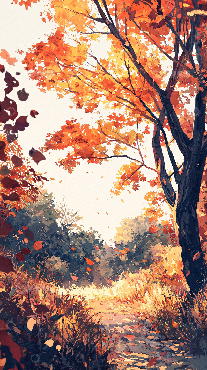 高清大图下载【趣麦麦图】秋日森林小路