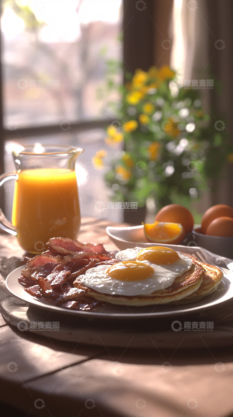 高清大图下载【趣麦麦图】阳光早餐