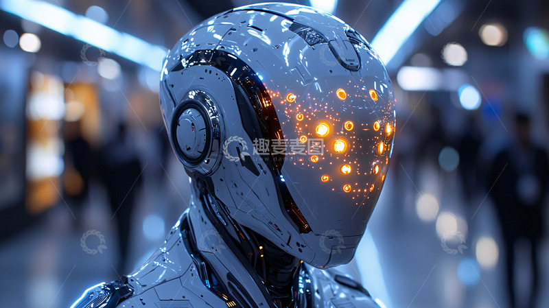 高清大图下载【趣麦麦图】未来科技感机器人