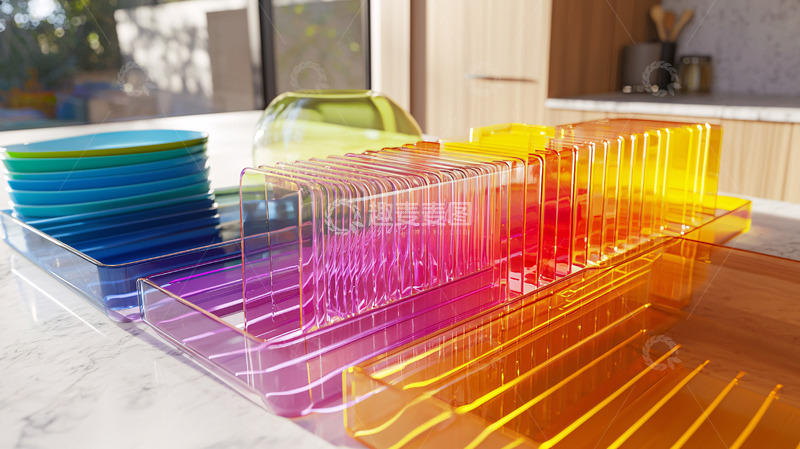 高清大图下载【趣麦麦图】多彩餐具收纳架