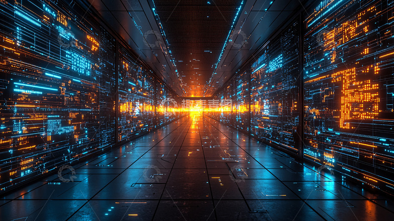 高清大图下载【趣麦麦图】科技感赛博朋克通道