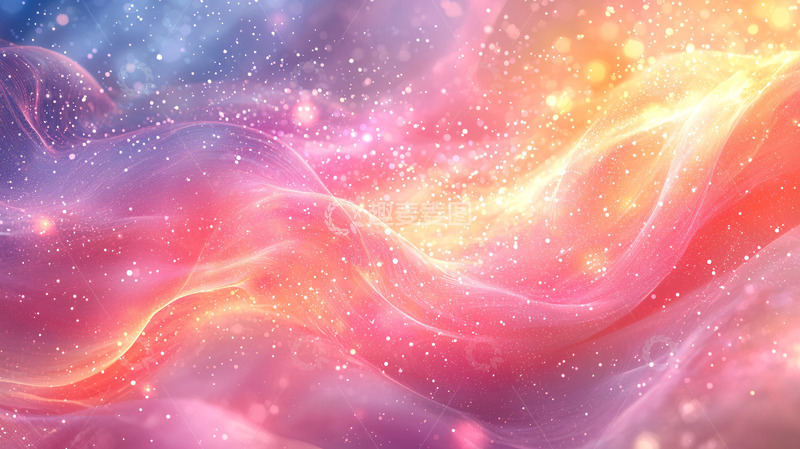 高清大图下载【趣麦麦图】绚丽色彩梦幻星空背景