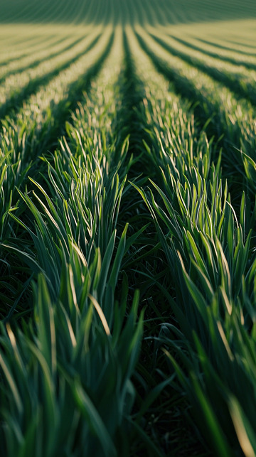 田野里翠绿的麦苗