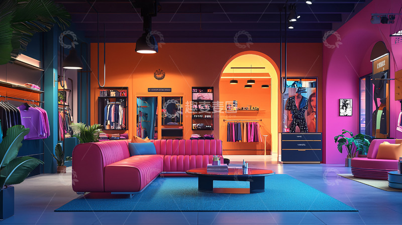 高清大图下载【趣麦麦图】时尚店铺室内设计