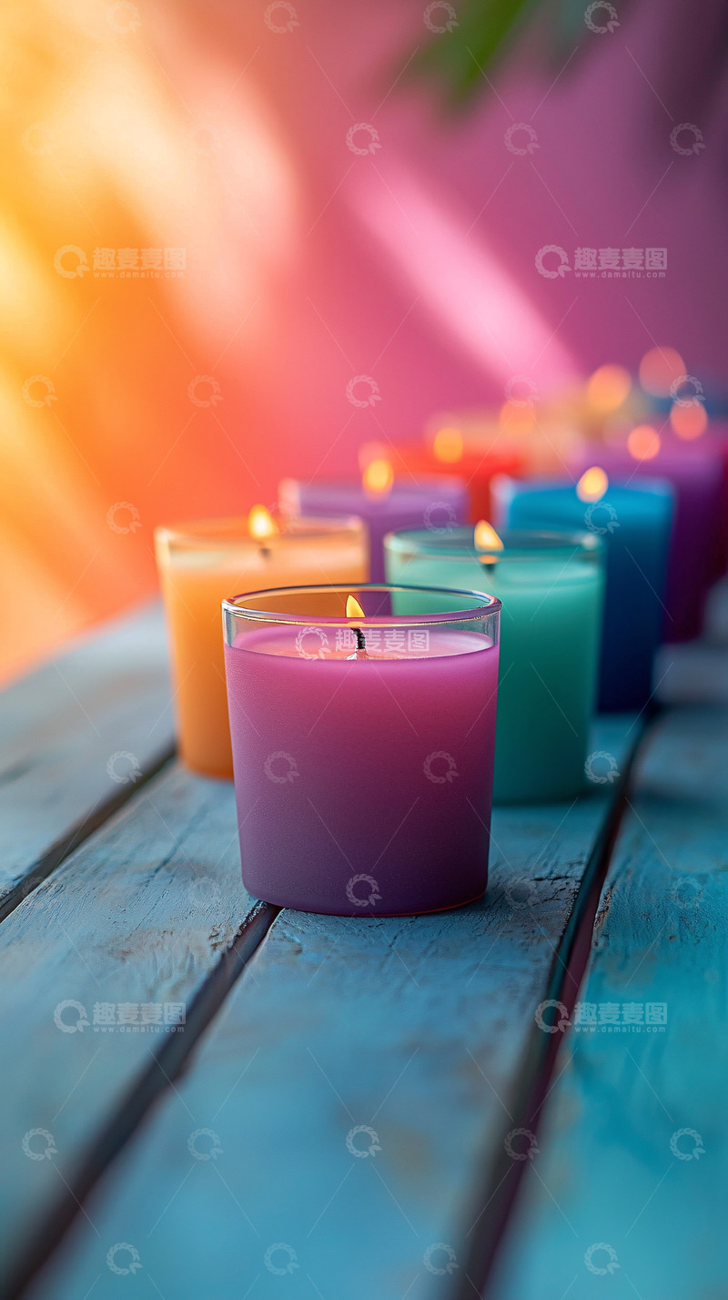 高清大图下载【趣麦麦图】彩色蜡烛