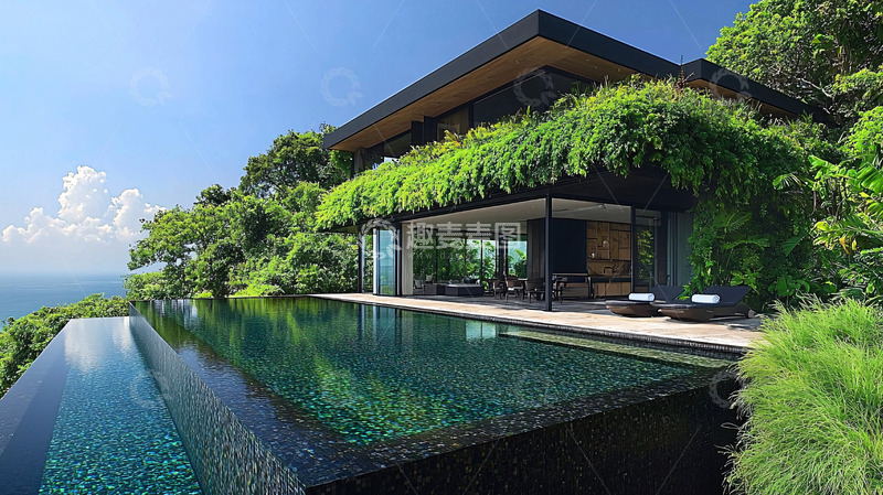 高清大图下载【趣麦麦图】热带海景别墅