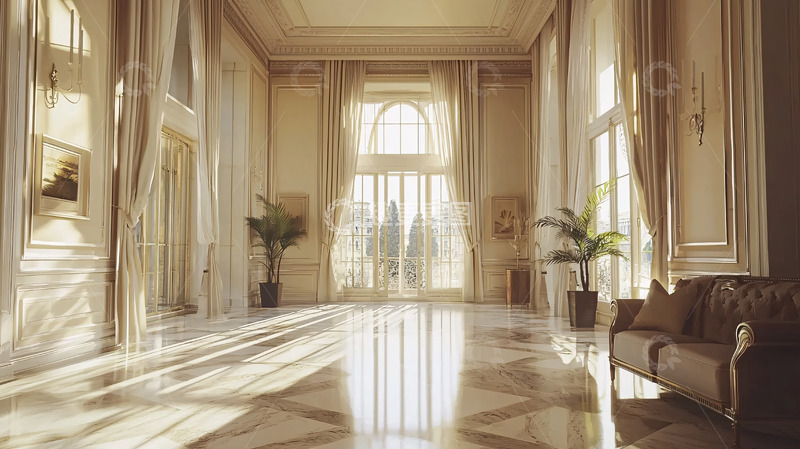 高清大图下载【趣麦麦图】奢华欧式宫殿大厅