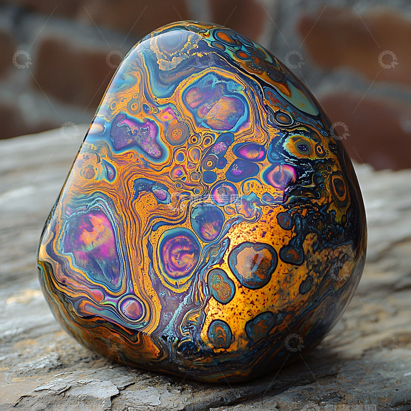 高清大图下载【趣麦麦图】迷幻色彩石头