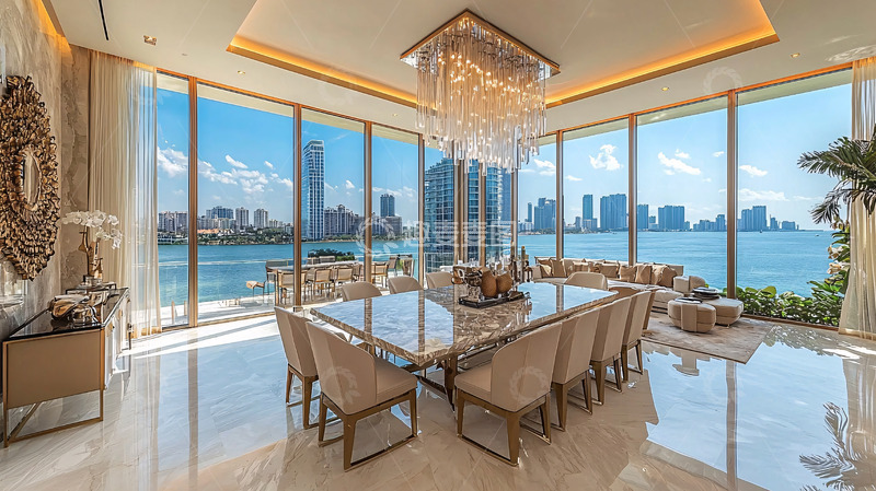高清大图下载【趣麦麦图】海景豪宅餐厅