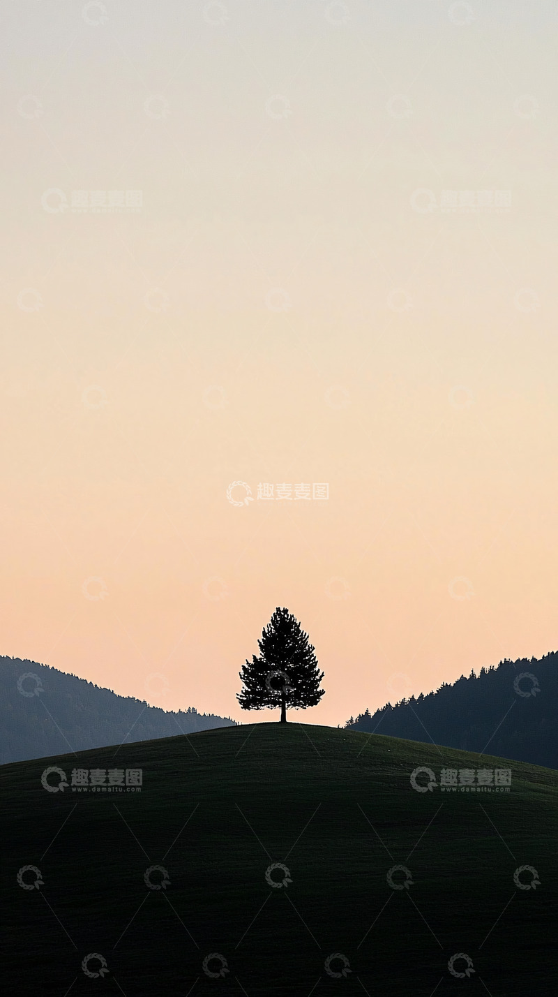 高清大图下载【趣麦麦图】孤树