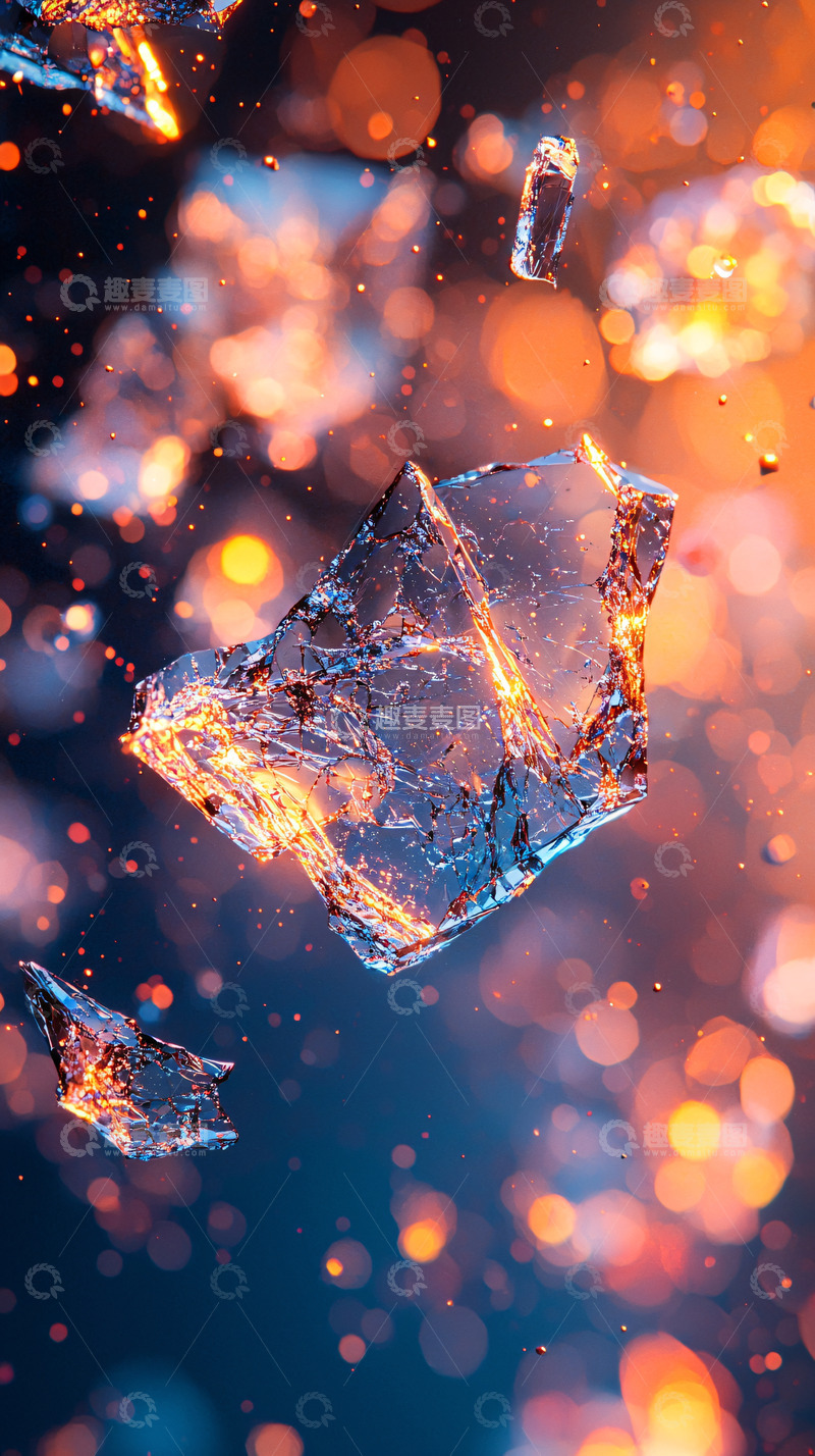 高清大图下载【趣麦麦图】悬浮碎片