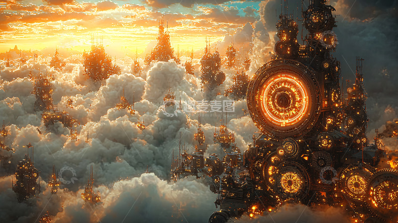 高清大图下载【趣麦麦图】云端之城