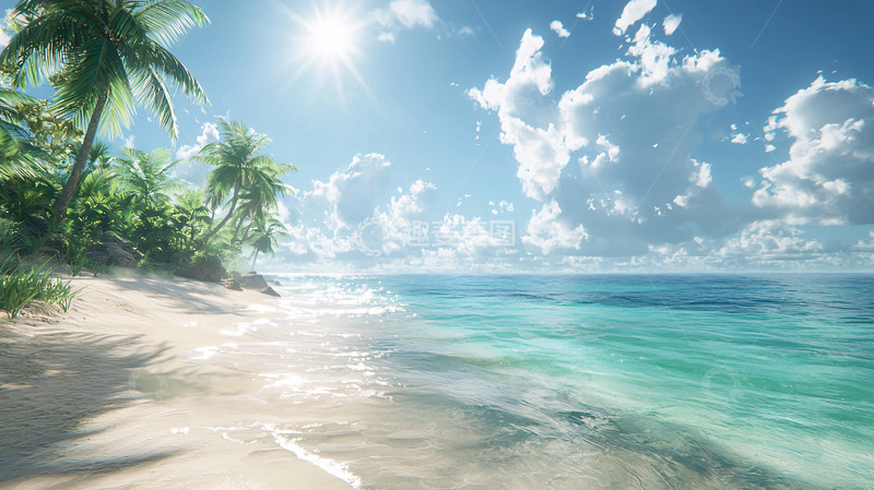 高清大图下载【趣麦麦图】热带海滩阳光沙滩