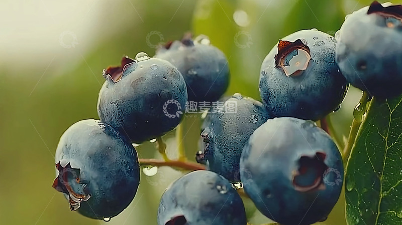 高清大图下载【趣麦麦图】蓝莓果实特写