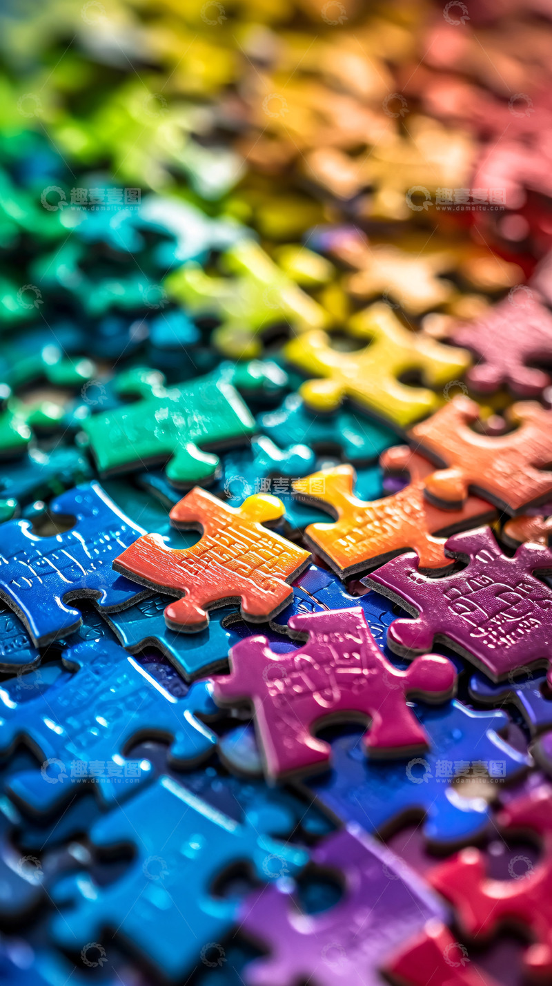 高清大图下载【趣麦麦图】彩色拼图