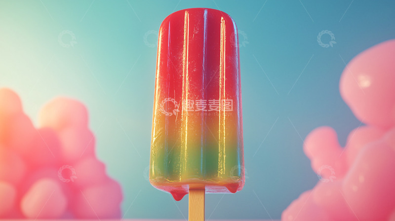 高清大图下载【趣麦麦图】彩虹冰棍