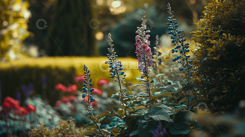 高清大图下载【趣麦麦图】花园里的彩色花朵