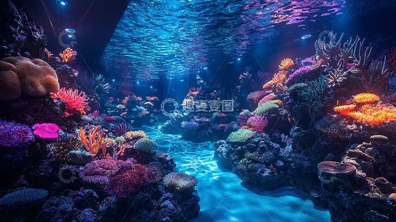 高清大图下载【趣麦麦图】深海珊瑚礁奇幻世界