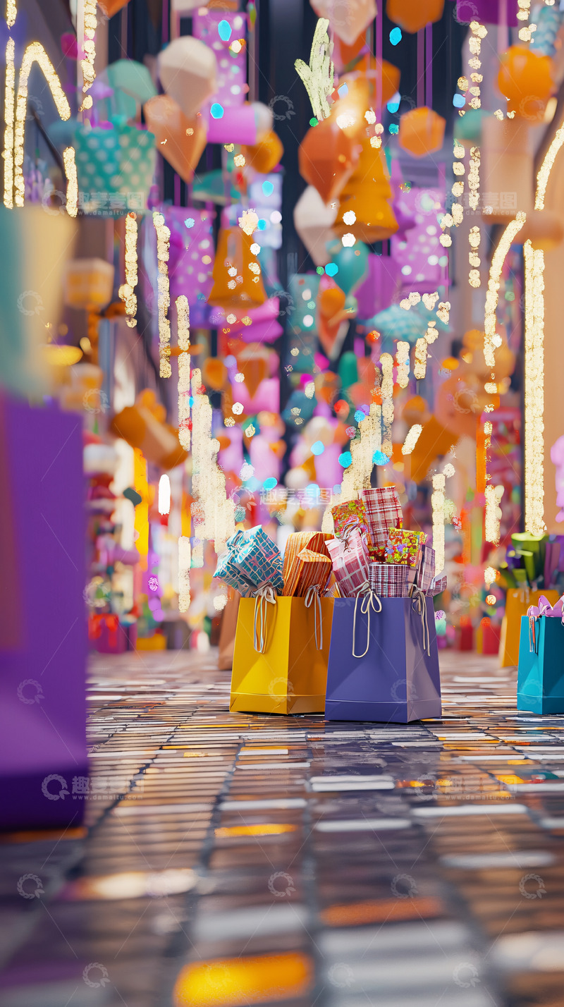 高清大图下载【趣麦麦图】购物街