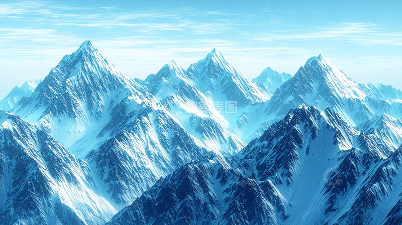 高清大图下载【趣麦麦图】冰雪覆盖的山脉