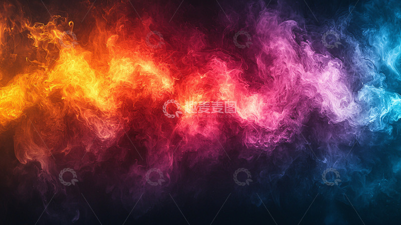 高清大图下载【趣麦麦图】彩色烟雾背景