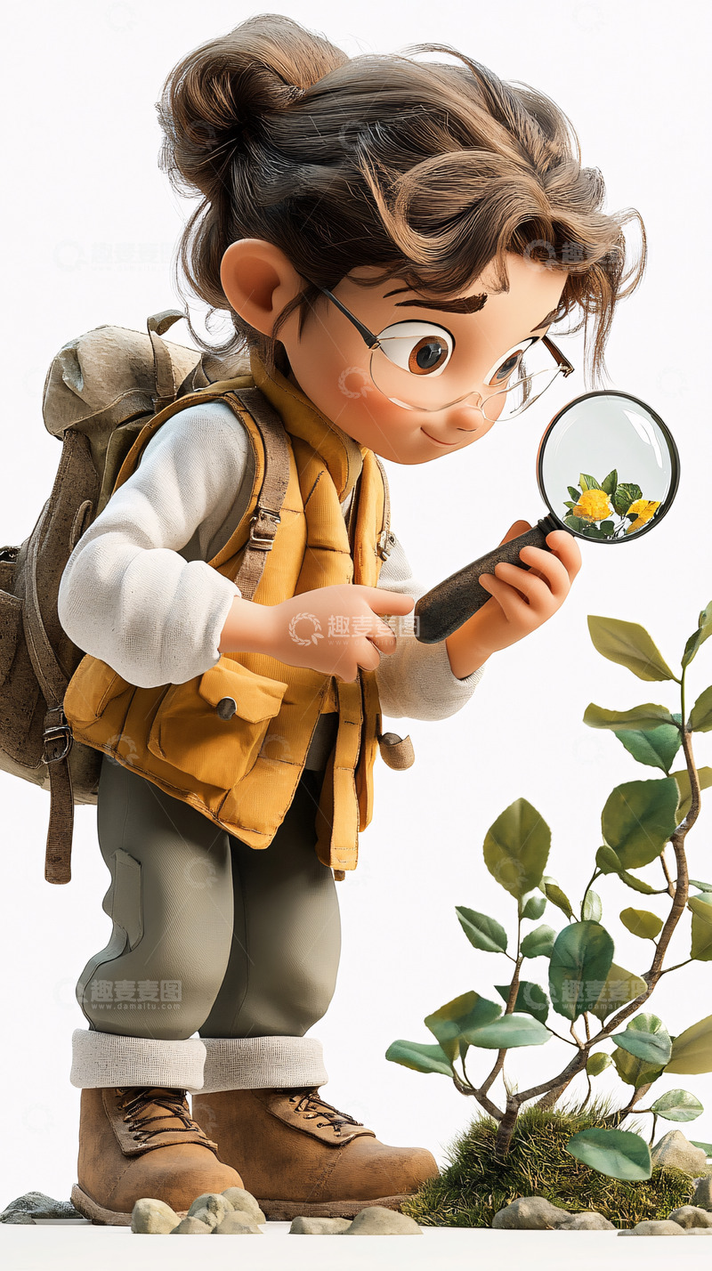 高清大图下载【趣麦麦图】可爱卡通女孩