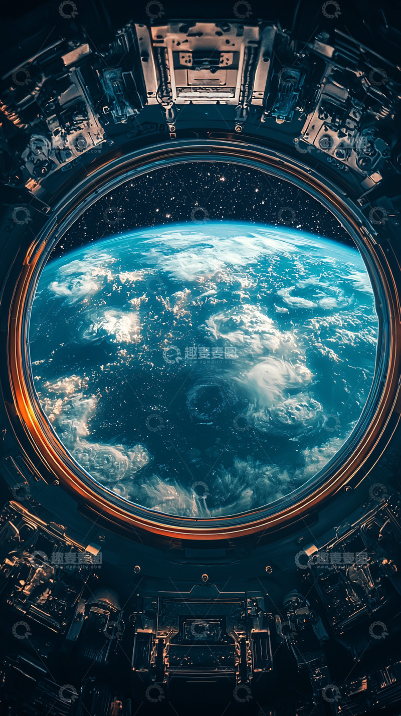 高清大图下载【趣麦麦图】从太空站看地球