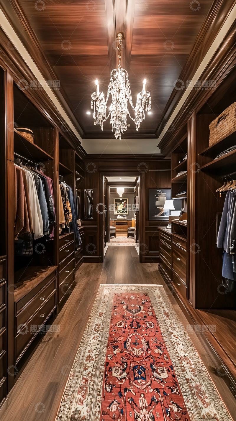 高清大图下载【趣麦麦图】奢华步入式衣帽间
