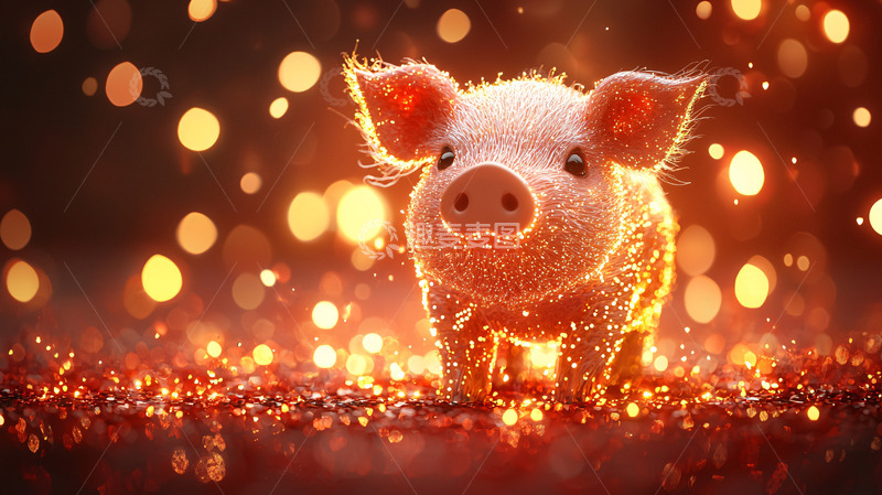 高清大图下载【趣麦麦图】新年小猪