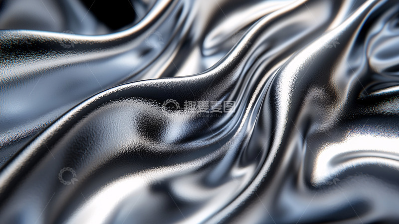 高清大图下载【趣麦麦图】流动的金属质感