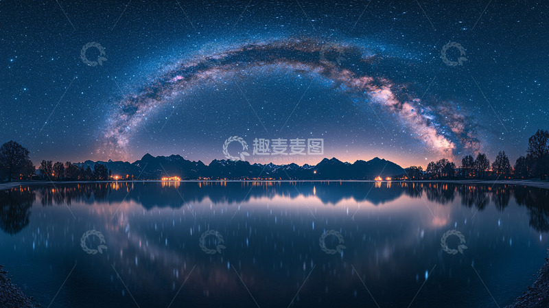 高清大图下载【趣麦麦图】星空倒影