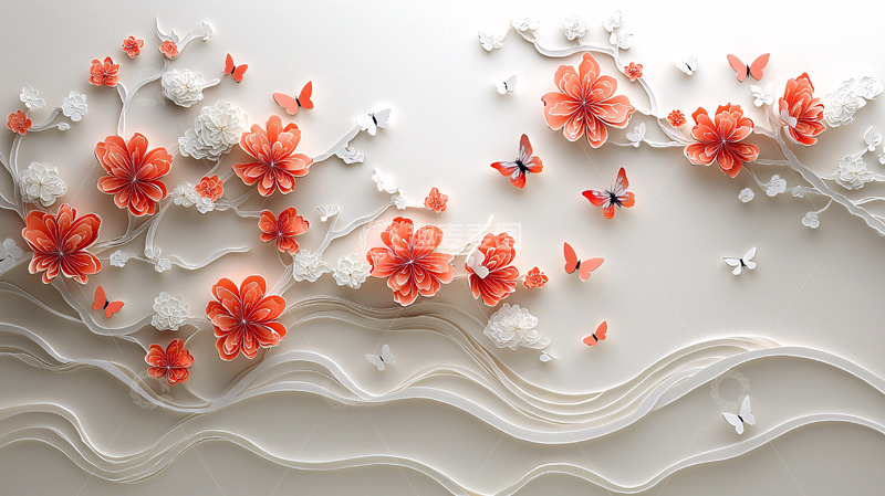 高清大图下载【趣麦麦图】3D立体花卉壁纸