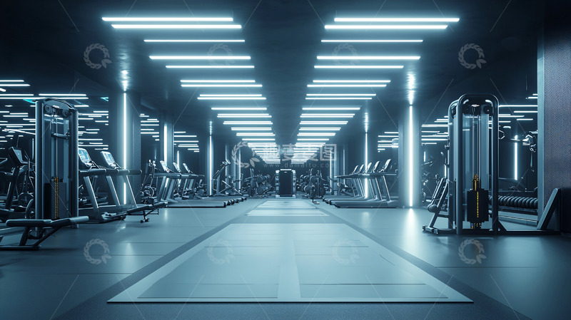 高清大图下载【趣麦麦图】未来感健身房