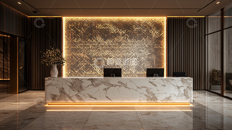 高清大图下载【趣麦麦图】酒店大堂前台设计