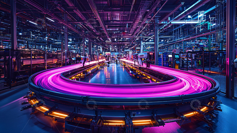 高清大图下载【趣麦麦图】智能工厂流水线