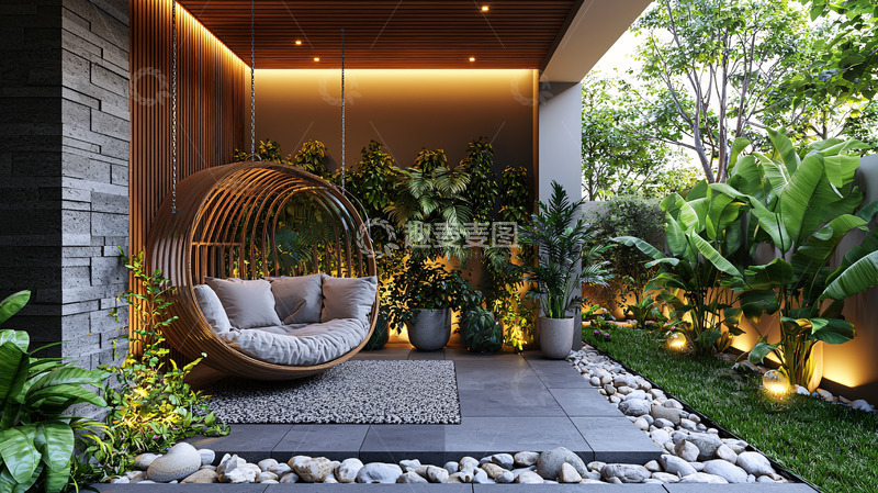 高清大图下载【趣麦麦图】庭院休闲区设计