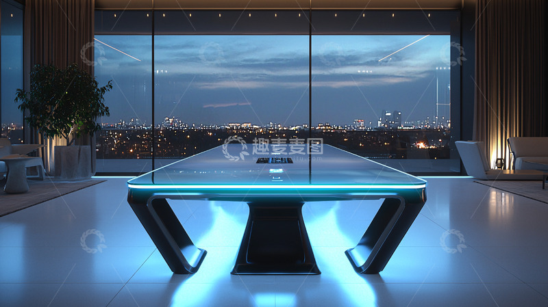高清大图下载【趣麦麦图】-现代科技感长会议桌