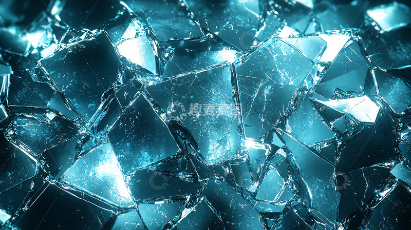 高清大图下载【趣麦麦图】蓝色碎片闪耀光芒