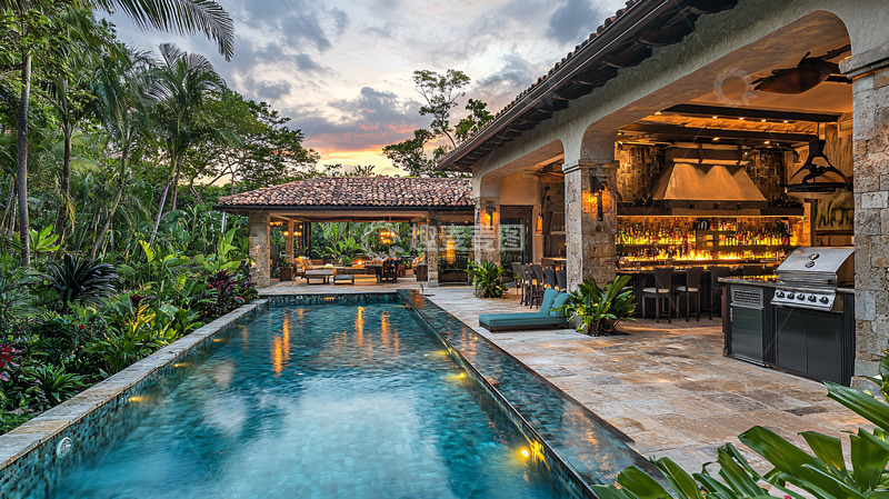 高清大图下载【趣麦麦图】别墅泳池