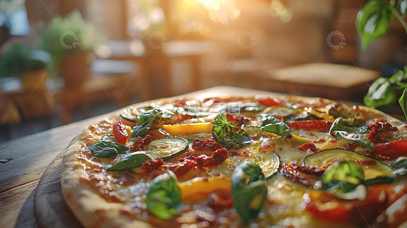 高清大图下载【趣麦麦图】美味蔬果披萨