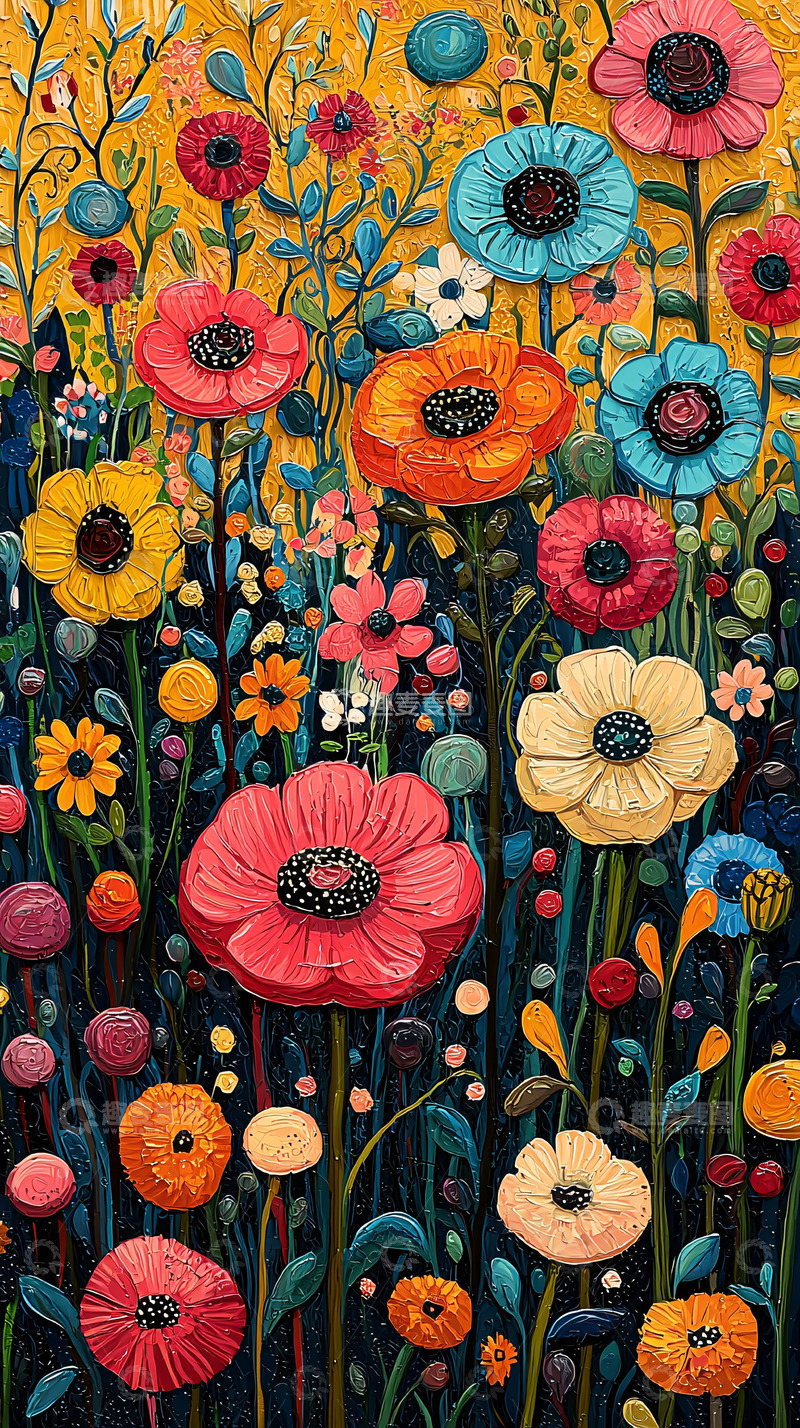 高清大图下载【趣麦麦图】色彩鲜艳的花朵图案