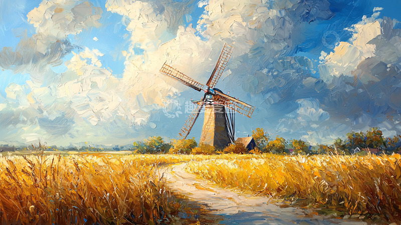 高清大图下载【趣麦麦图】田园风光油画