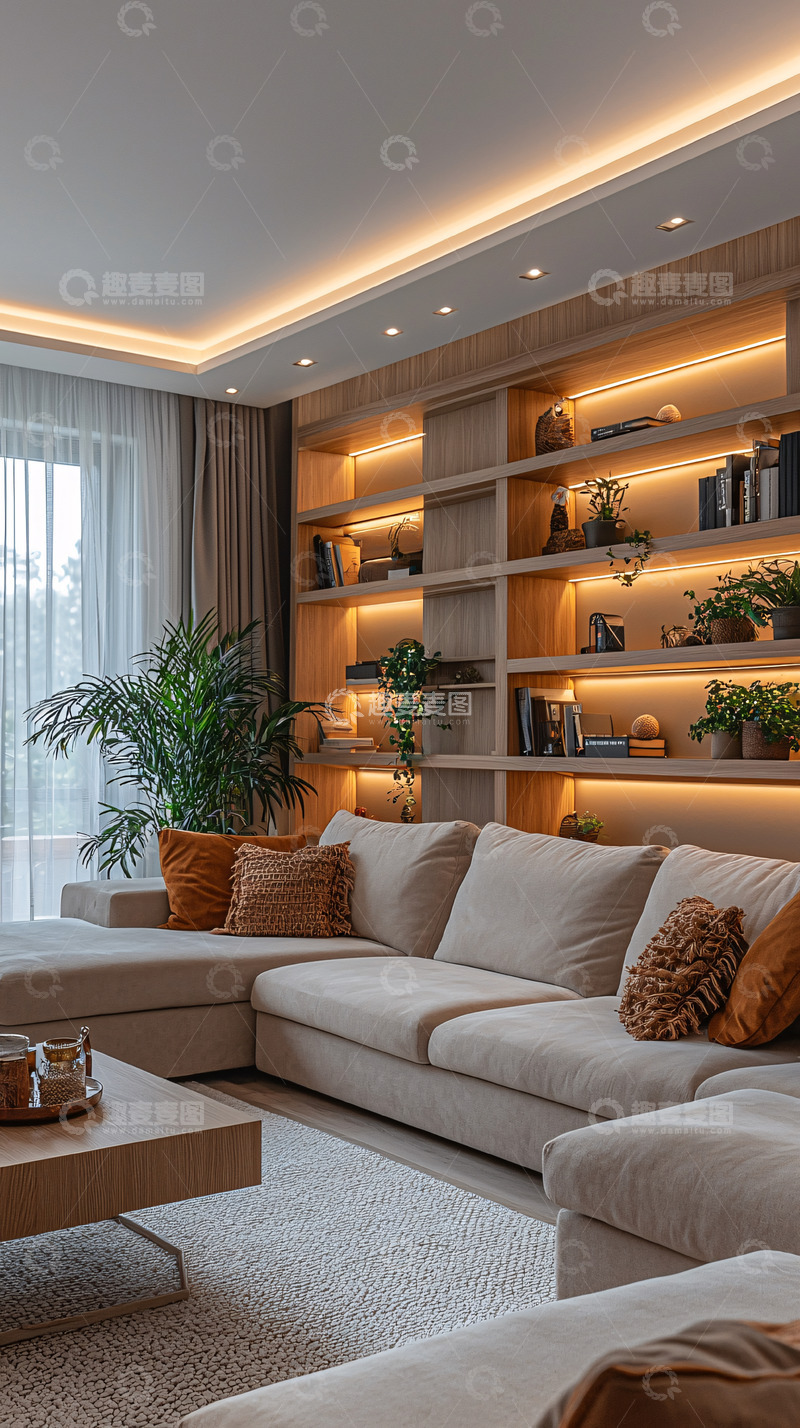 高清大图下载【趣麦麦图】现代简约风格客厅1